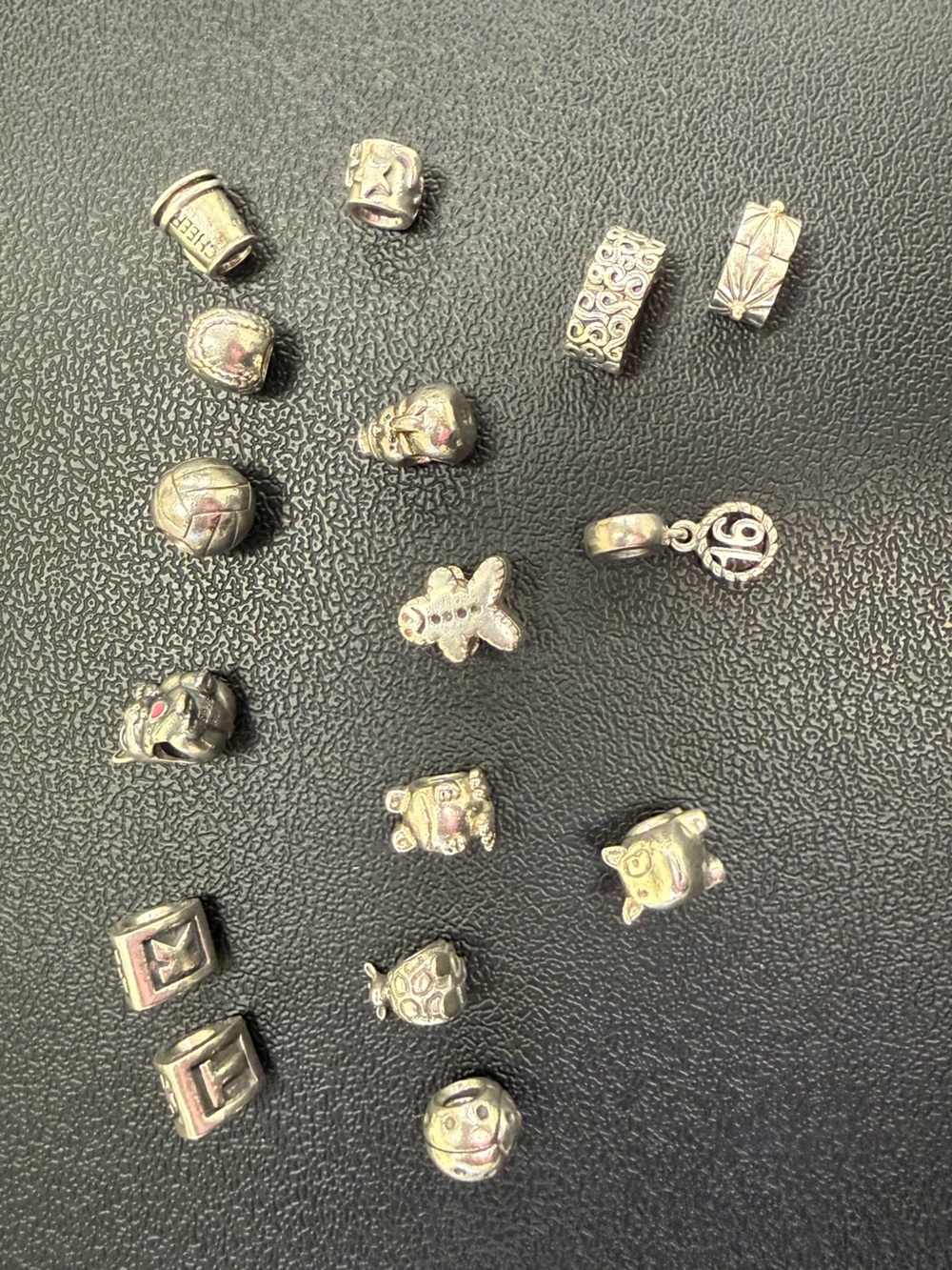 Pandora Sterling Silver Mixed Animal & Bead Charm Lot - Silver